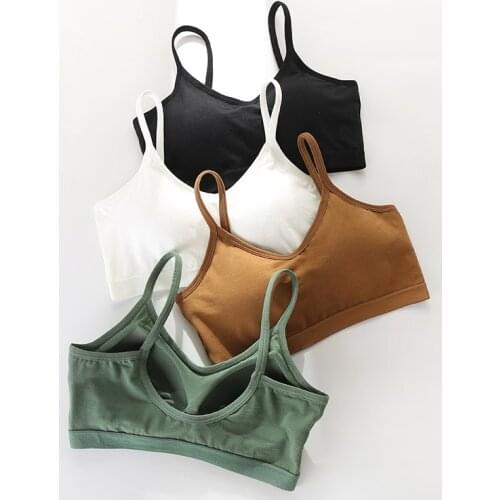 Women Padded Push Up Bras Summer Sexy Lingeries Tube Tops Cotton Sport Bras Underwear