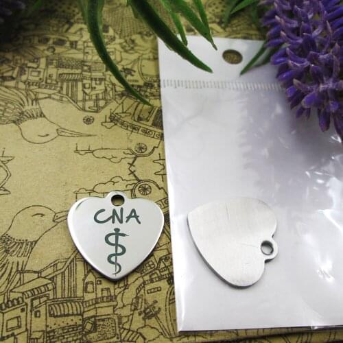 10pcs--"CNA Certified Nursing Assistant Nurse"stainless steel charms more style for choosing DIY Charms pendants for necklace