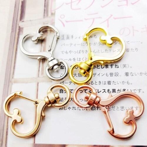 10pcs Split Ring Metal heart shape Keychains Metal Key Chain Ring Split Rings Unisex Keyring Keyfob Accessories DIY
