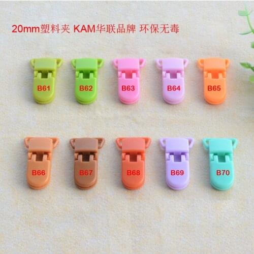 1000 PCS Free Shipping New Color Plastic KAM T-Clips For Baby Pacifier Holder, KAM Suspender Clips 20MM or 25MM