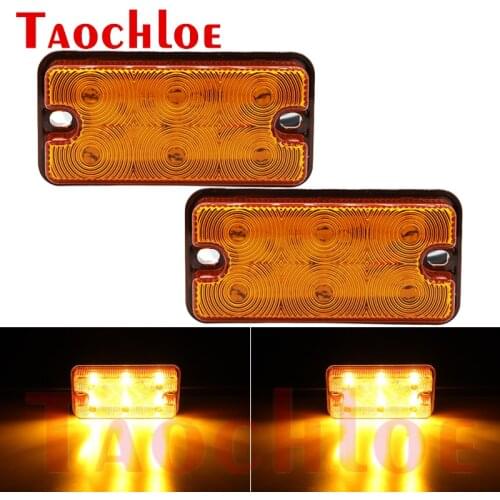 2Pcs 12V - 80V Amber LED Forklift Lights Forklifts Front Turn Signal Lamp Truck Trailer Side Light Tail Lamps 12V 24V