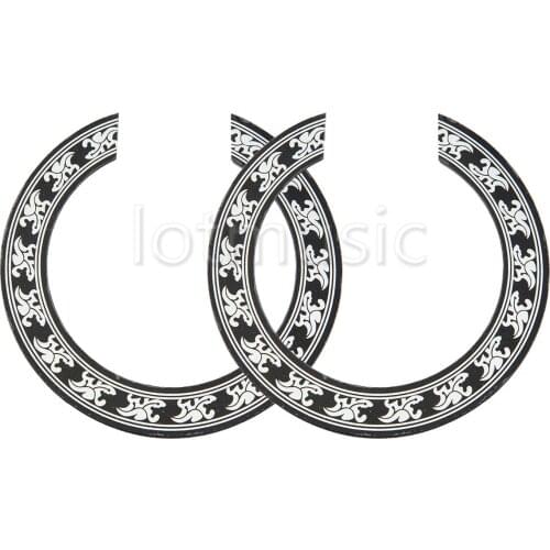 2X Ultrathin Adhesive Guitar Soft Soundhole Rosettes Inner Diameter 10cm