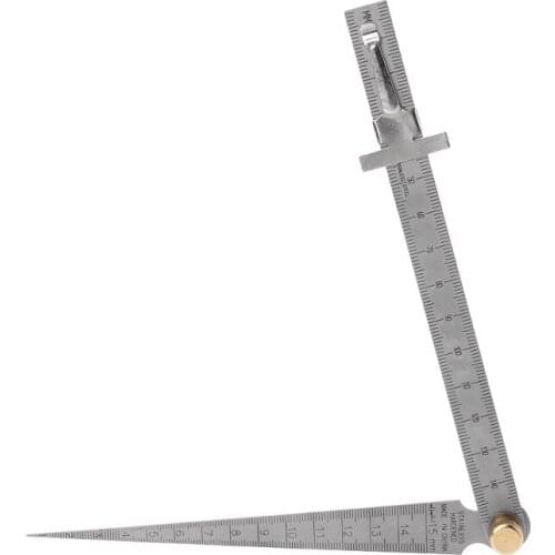 2in1 Metric Taper Welding Feeler Gauge Gage Depth Ruler Hole Stainless Steel