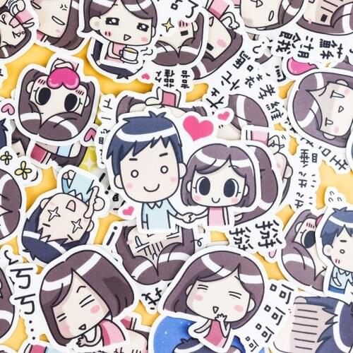 40pcs Creative Cute Self-made cute girls Gululu daily life scrapbooking child Cartoon fairy Paper stickers / Waterproof diy