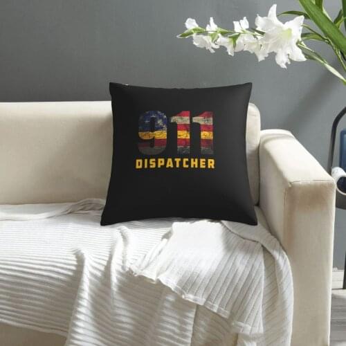 911 Dispatcher Patriotic Usa Flag Gift Thin Gold Line pillowcase printed cushion cover sofa waist pillow pillow cover