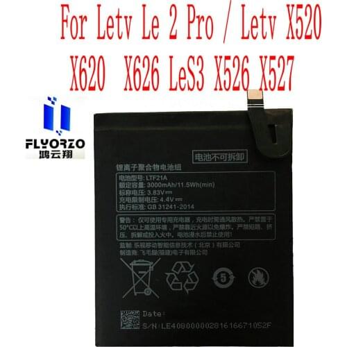 Brand new origina 3000mAh LTF21A Battery For Letv Le 2 Pro / Letv X520 X620 X626 LeS3 X526 X527 Mobile Phone