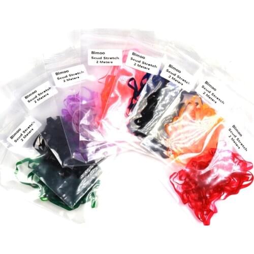 Bimoo 2M/Bag 3mm 4mm Scud Back Stretch Shrimp Nymph Backing Tape Red Orange Yellow Green Fluorescent
