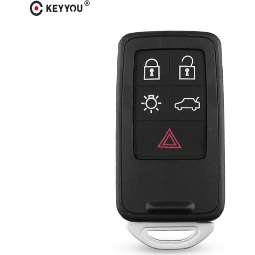 KEYYOU For Volvo S60 V60 S80 XC70 XC60 V70 Fob 4+1 Buttons Key Blank Fob Case 5 Buttons Remote Key Shell Car Styling