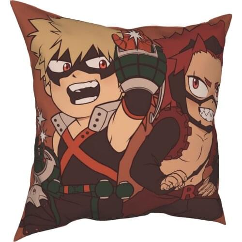 Battle Pose My Hero Academia Pillowcase Printing Fabric Cushion Cover Gift Pillow Case Cover Home Zipper 45X45cm
