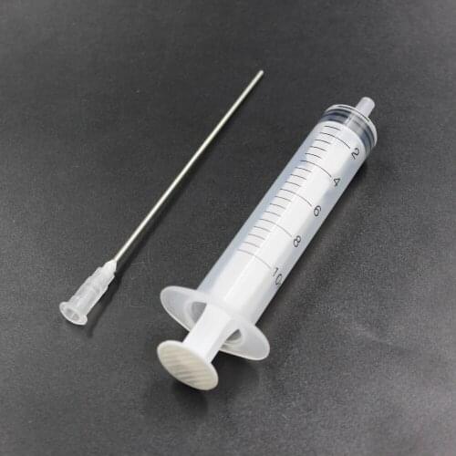 CISSPLAZA 200pcs 10ml syringe injector + 10cm long needle for refilling ink CISS CIS or refillable ink cartridges
