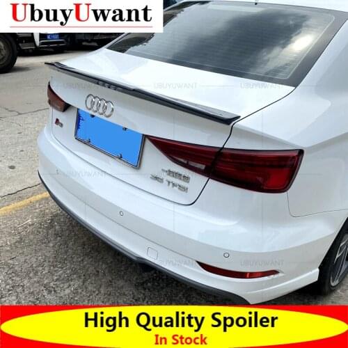 For Audi A3 Sedan 2014 2015 2016 2017 2018 S3 Spoiler Real Carbon Fiber Tail Wing Decoration Rear Trunk Car Spoilers