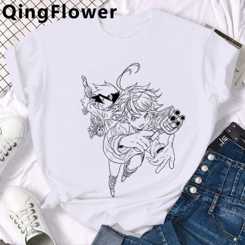 Anime the Promised Neverland summer top t-shirt male aesthetic grunge ulzzang couple clothes kawaii top tees tumblr vintage