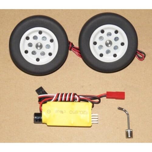 JP Hobby Electric Brake with 2 Wheels and Controller (4mm axle) Model pneumatic tire 45mm 50mm 55mm 60mm 65mm