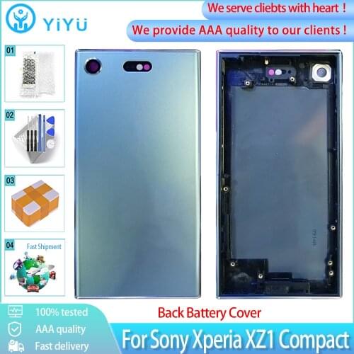 For Sony Xperia XZ1 Compact Back Battery Cover Rear Door case Repair parts For Sony Xperia XZ1 mini Original Housing