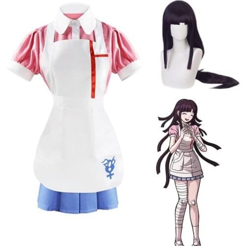 Anime Danganronpa Cosplay Costume Uniform Skirt Mikan Tsumiki Nurse Costume Maid Uniform Halloween Costumes