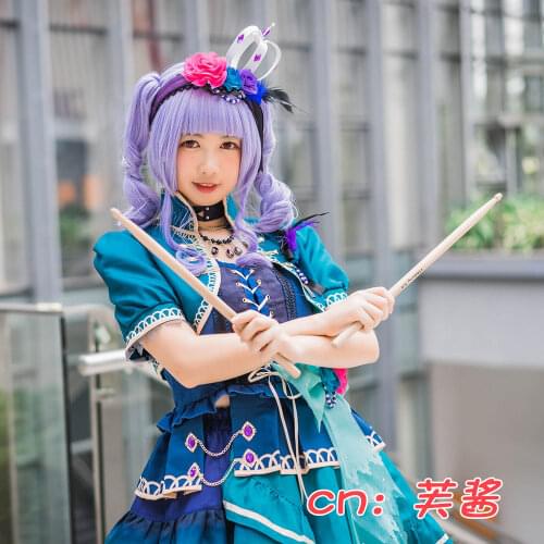 Cosplay Costume Anime Bang Dream! Udagawa Ako Roselia 5th Single Dresses Christmas Halloween Free shipping CG328
