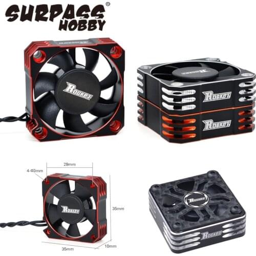 Rocket 25mm 30mm 35mm 40mm 50mm Metal Motor Cooling Fan Heat Dissipation for 1/10 1/8 1/5 1/12 RC Car Brushless Motor