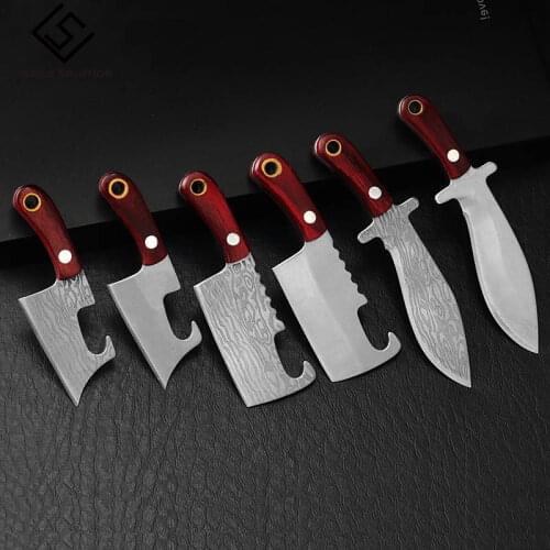 Mini kitchen Knife Unboxing Portable Small Blade Wine Bottle Opening Paper Cutting EDC Keychain Hanging Multi Survival Tools