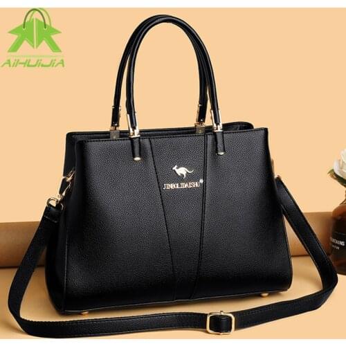 Fashion Simplicity Womens Shoulder Bags High Capacity Messenger Bag 2021 New High Quality Pu Leather Solid Color Women Handbag