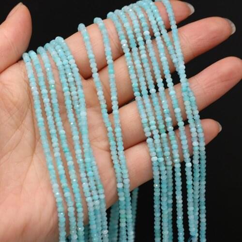 New Style Natural Stone Bead Section Amazonite Small Beads For DIY Jewelry Making Necklace Bracelet Earrings Accessory