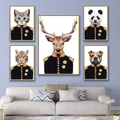 General Modern Minimalism Nordic Animals Canvas Painting Poster Wall Art Pictures For Living Room Kids Room Decor