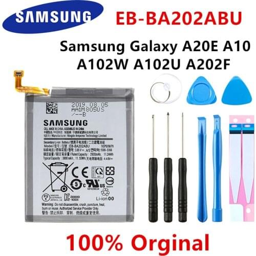 SAMSUNG Orginal EB-BA202ABU 3000mAh Battery For Samsung Galaxy A20e A10e A102W A102U A202F SM-A202F/DS SM-A202F Batteries+Tools
