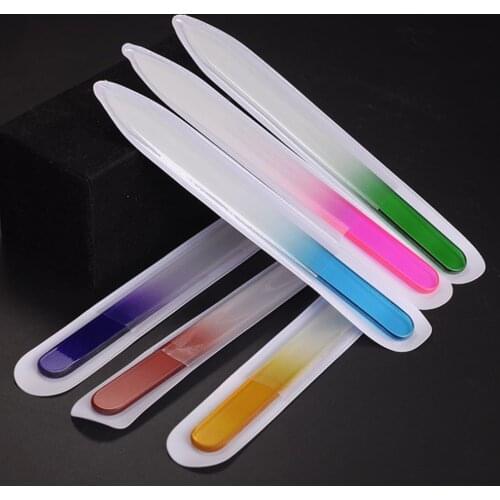 Crystal Glass Nail Files Double Sided Manicure polish Pedicure Buffer Care Tool