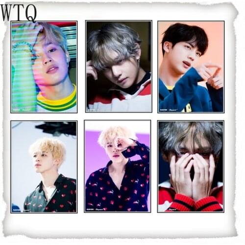 Portrait Posters Canvas Painting Kpop Bangtan Boy Figure Painting Poster and Prints Wall Art Wall Decor Girl Bedroom Decoration