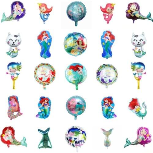 Little Mermaid Balloons Kids Balloon Party Decor Birthday Gift Baby Shower Anniversary Party Decoration