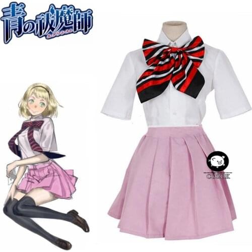 Anime Blue Exorcist Ao No Exorcist Kamiki Izumo Moriyama Shiemi JK School Uniform Cosplay Costume