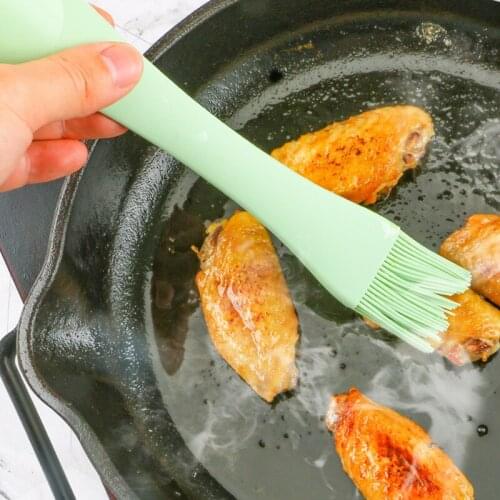 Silicone Double-head Spatula Dual-purpose Baking Spatula Barbecue Brush Color Grain Effect Integrated Diy Spatula Oil Brush JYZ
