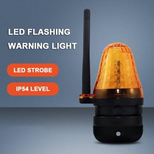 LED Warning Light Yellow Antenna Sound and Light Alarm 220V Warning Signal Indicator Flashing Traffic Light Warning