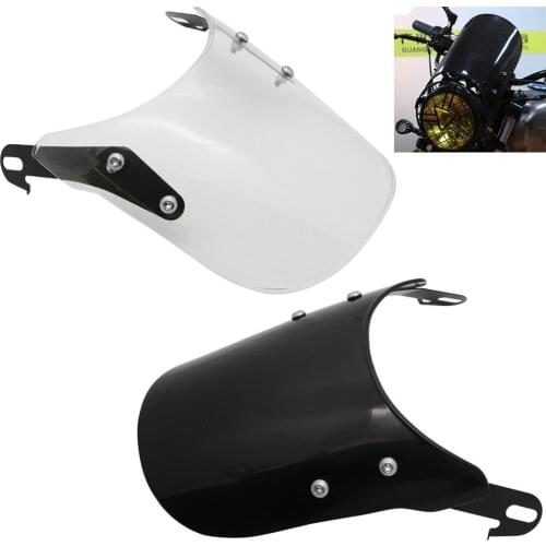High quality durable adjustable 5-7 inch Motorcycle Retro Cafe Racer Headlight Windshield Instrument Visor for Motorcycle