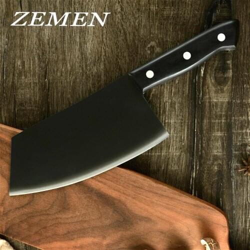 ZEMEN Butcher Knife Multi-purpose 7 Inch Cleaver Knives Easy To Slicing Cutting Chopper Bone Meat Veget Poultry Kitchen Tool