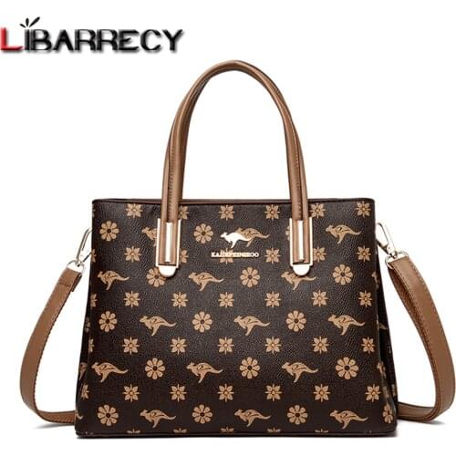 Womens Handbags 2021 High Quality PU Leather Ladies Shoulder Bag Fashion Flower Pattern Design Women Messenger Bags Bolso Mujer