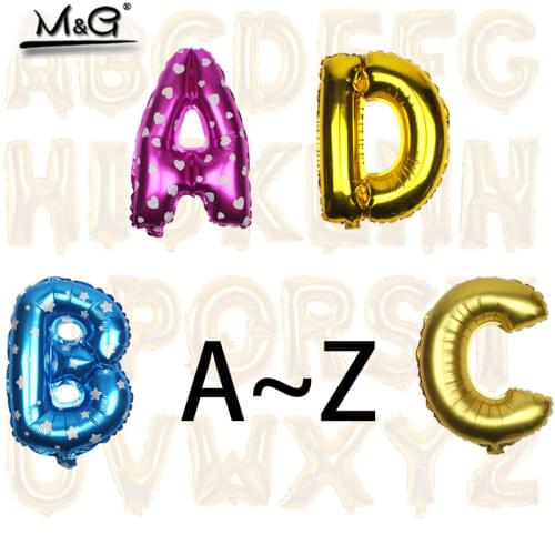 1PCS 16 inch Gold Silver Pink Aluminum Foil Balloon Wedding decorate letter balloons for children kids birthday party Decoration
