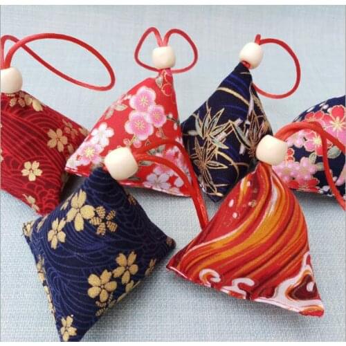 10pcs Sack bag cotton sesame bag wholesale wormwood mosquito repellent sachet flower purse car pendant