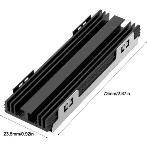 2021 Aluminum Cooling Heat Sink Thermal Pads Heat Dissipation Radiator Thickness 10mm for M.2 SATA PCI-E NVME M2 SSD Heatsink