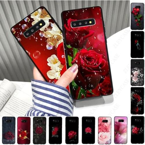 Red Rose soft Phone Case For samsung s10plus s10e s10lite s9 s8plus s20plus s7 s6edge s20ultra s20fe coque