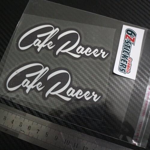 RACER Laminated Stickers x2 motorbike motorcycle Biker Reflective stickers Vespa decals