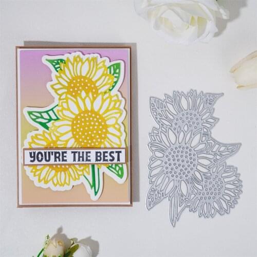 InLoveArts Craft Flower Sunflower Metal Cutting Dies Cut Die Scrapbooking Album Paper Card Craft Stencil Embossing Die Cuts 2021