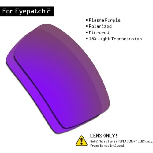 SmartVLT Polarized Sunglasses Replacement Lenses for Oakley Eyepatch 2 - Plasma Purple