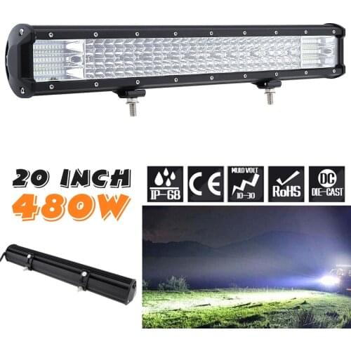 Quad Rows 20 Inch 480W 160Pcs LED Strip LED Light Bar Work Light Combo Beam for Driving Offroad Boat Car Tractor Truck 4x4 SUVs