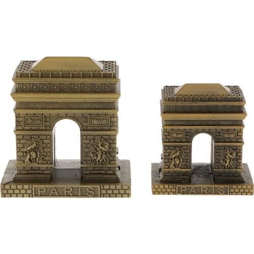 Retro Rare Legend Metal Paris Arc De Triomphe World Famous Landmark Building Architecture Home Office Wedding Decoration Gift