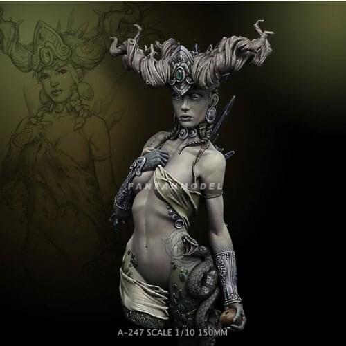 1/10 Resin Bust Model Kits Queen of hell self-assembled A-247