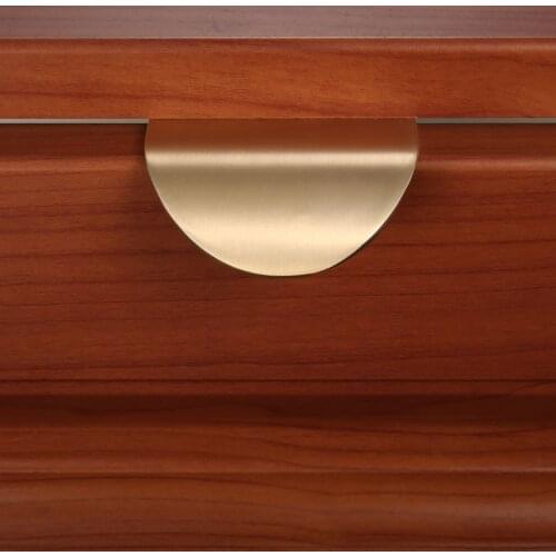 1Pcs Solid Brass Cabinet Knob Leaf Cabinet Pulls Furniture Handles golden Drawer Door Handles Furniture Handles 40mm