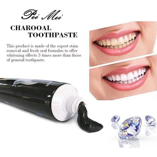 100g Teeth Whitening Toothpaste Activated Charcoal Deep Cleaning Stains Fluorid Free Fresh Mint Flavor Dental Oral Care Tool
