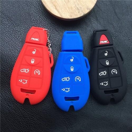 6 Button silicone car Key cover case For Chrysler for Jeep for Dodge Grand Caravan Durango Charger Journey Key Case