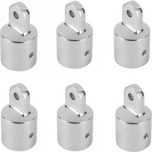 6PCS 316 Stainless Steel Surface Polished Bimini Top Eye End Cap Fit 3/4'' Dossy