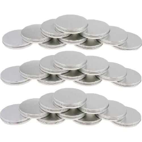 30ml Aluminum Round Lip Balm Tin Cans Pots Container Bottle Screw Lid - Pack of 30Pcs